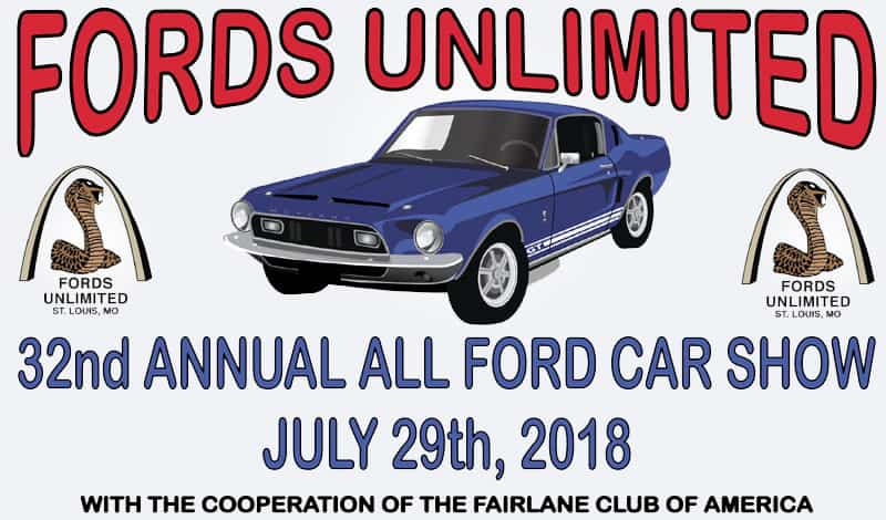 Fords Unlimited 32nd Annual Car Show - July 29th, 2018